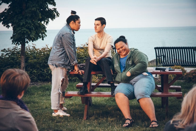Marie Tredway as Honey Girl, Tony Rossi as Toully, and Lelea'e  Buffy  Kahalepuna Wong as Ma